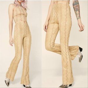Embroided Suede PantS